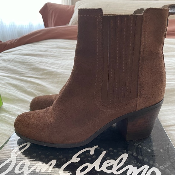 Sam EDELMAN- brown suede booties - Picture 3 of 7